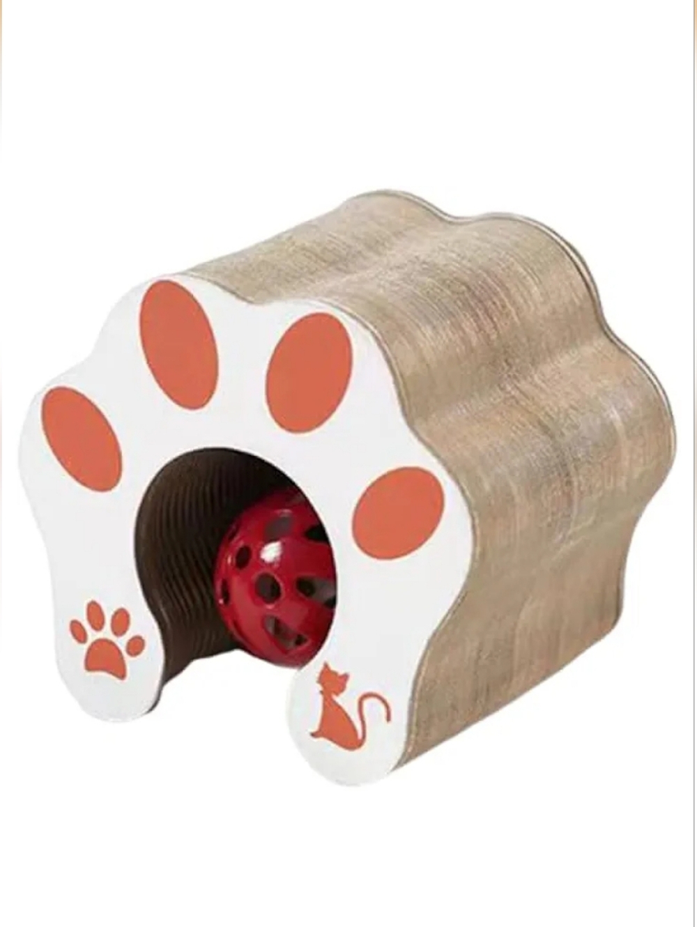 Cat Scratcher Toy‎ w/ Ball Interactive Cat Scratcher Durable Cardboard